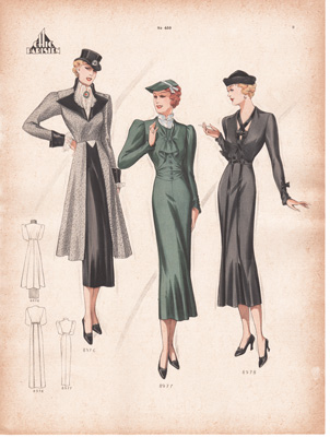 vintage French fashion prints
